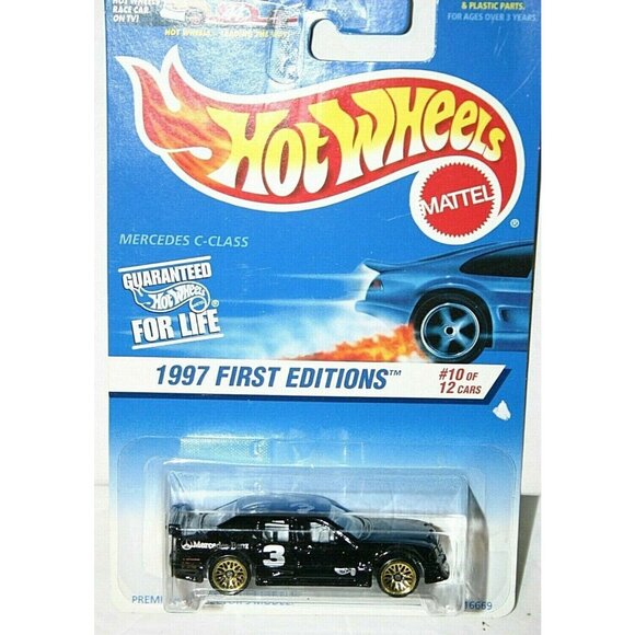 Hot Wheels 1997 First Editions Mercedes C Class # 516  black - Picture 2 of 4